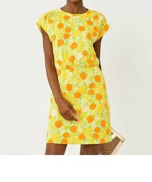 NEW LILLY PULITZER melli blouson t-shirt dress in island palm zesty